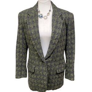 Anne Pinkerton Textured Distressed Wool Blend Blazer
